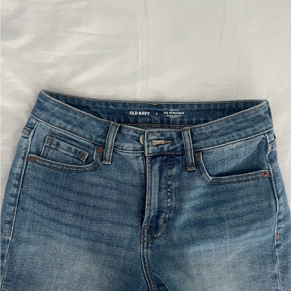 Old Navy Blue Straight Leg Jeans Classic Style